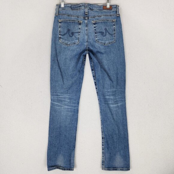 AG Jeans Womens 30 Blue Mari High Rise Straight Leg Adriano Goldschmied Stretch - Picture 7 of 11